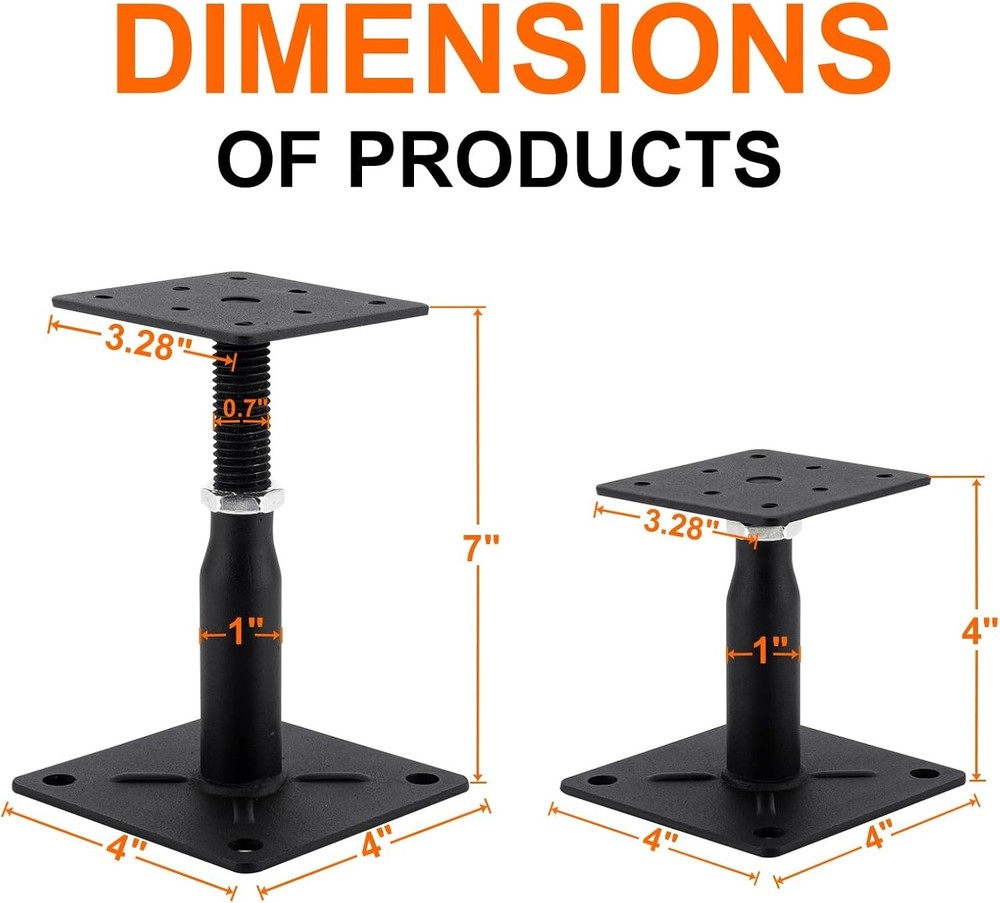 Adjustable Support Jack for The Floor, Deck Foundation,RV Step Stabilizer,Min...