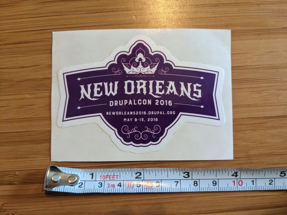 Drupalcon New Orleans 2016 logo stickers decal Drupal conference web development