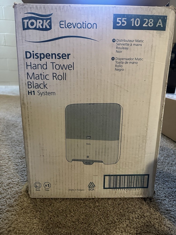 Tork Elevation Matic Hand Towel Roll Dispenser H1 System Black