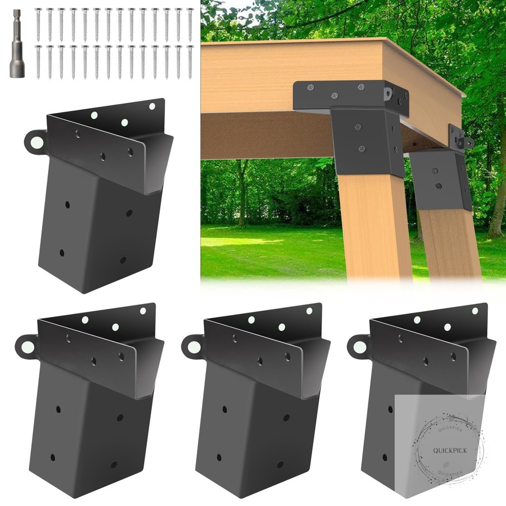 Deer Stand Brackets 4"x 4", Elevator Brackets 4Pcs, Deer Blind Bracket, for Outd