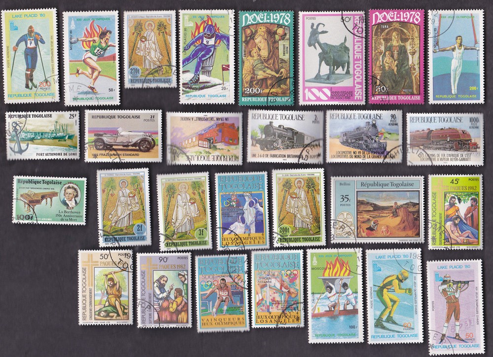 100 All Different TOGO STAMPS