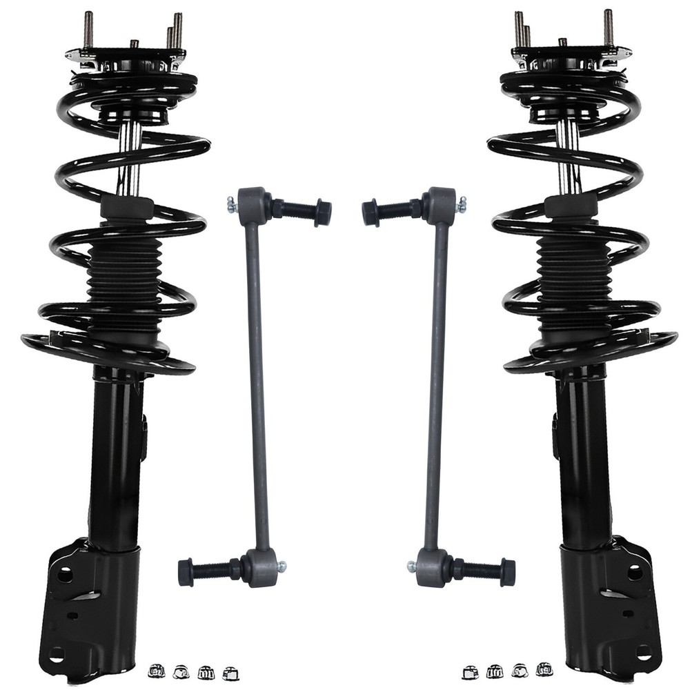 6pc AWD Front Struts w/Coil Spring + Sway Bars for 2011 2012 2013 Ford Explorer