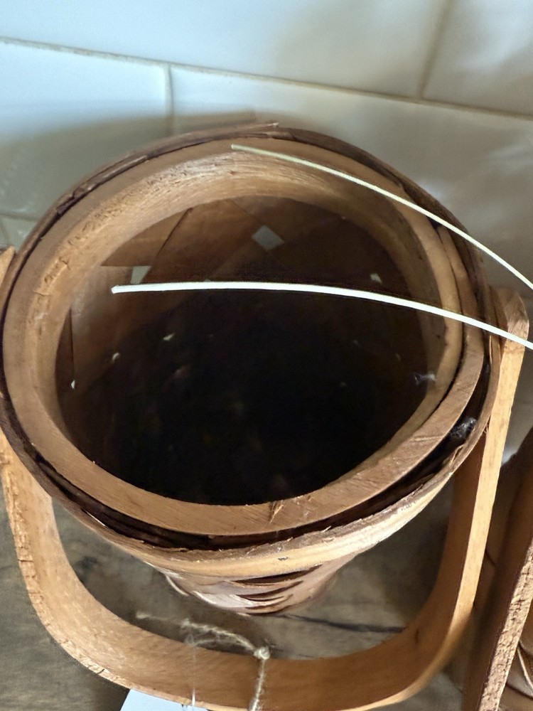 Set If Two Round Cylinder Shape Baskets