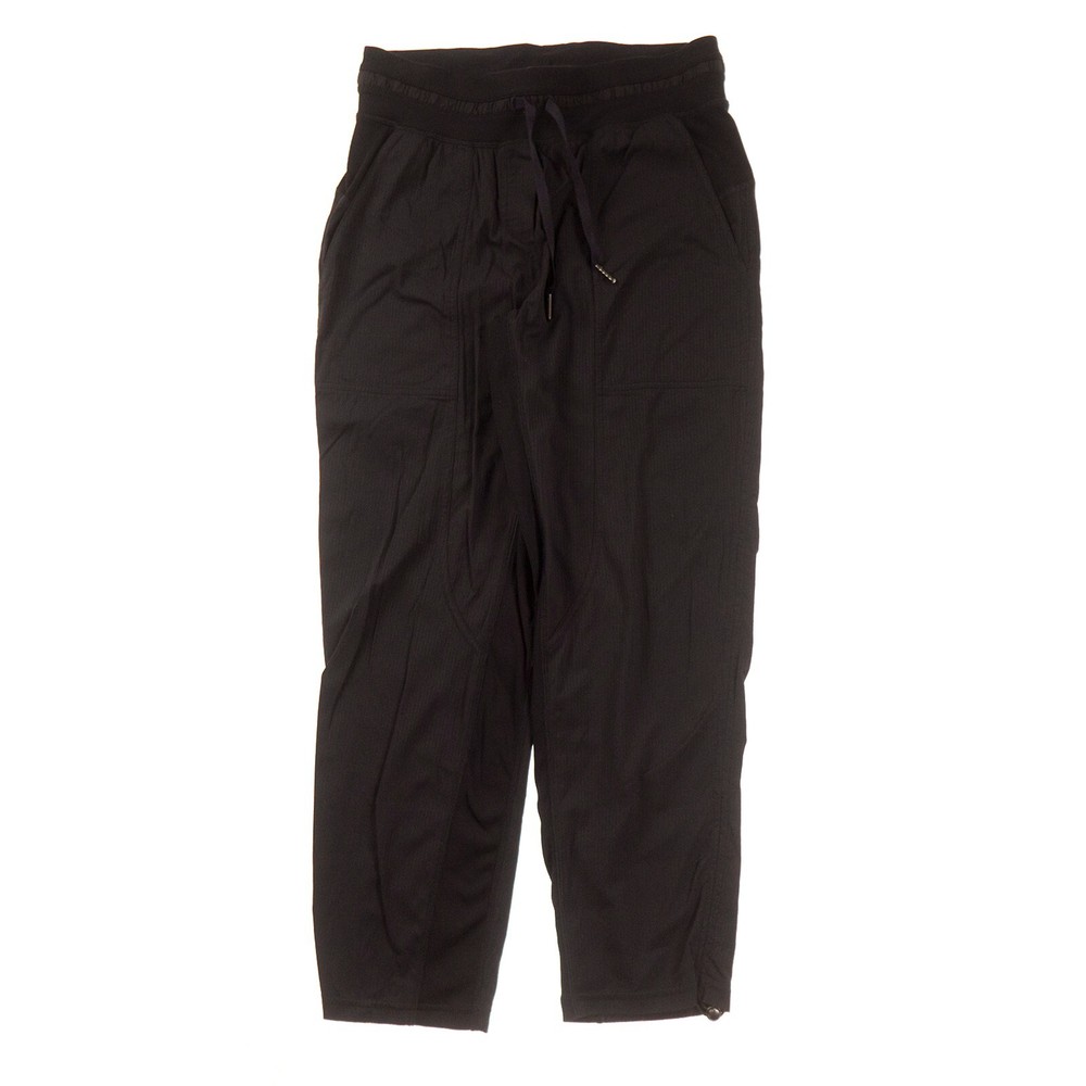 Lululemon Black Capri Pants Womens 4 Pull On Drawstring