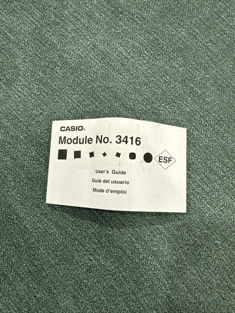Casio User's Guide Module no 3416 - User Guide Only