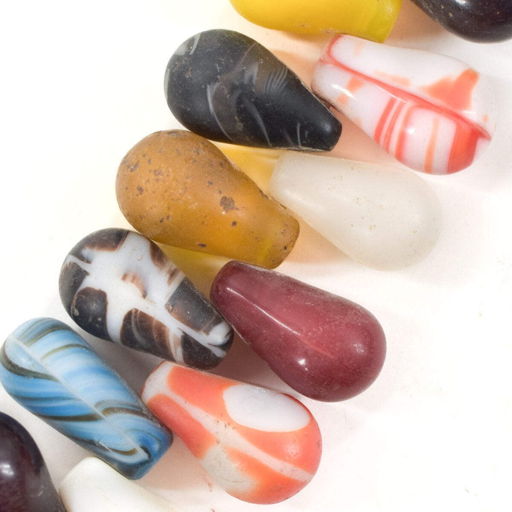 Triangular and Teardrop Wedding Trade Beads Sidley Collection