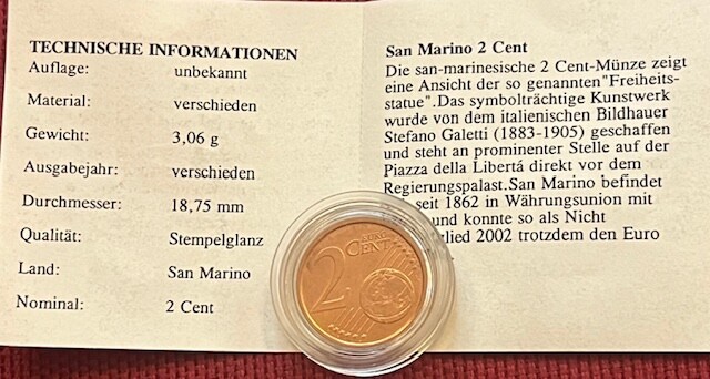 San Marino 2 cent 2006