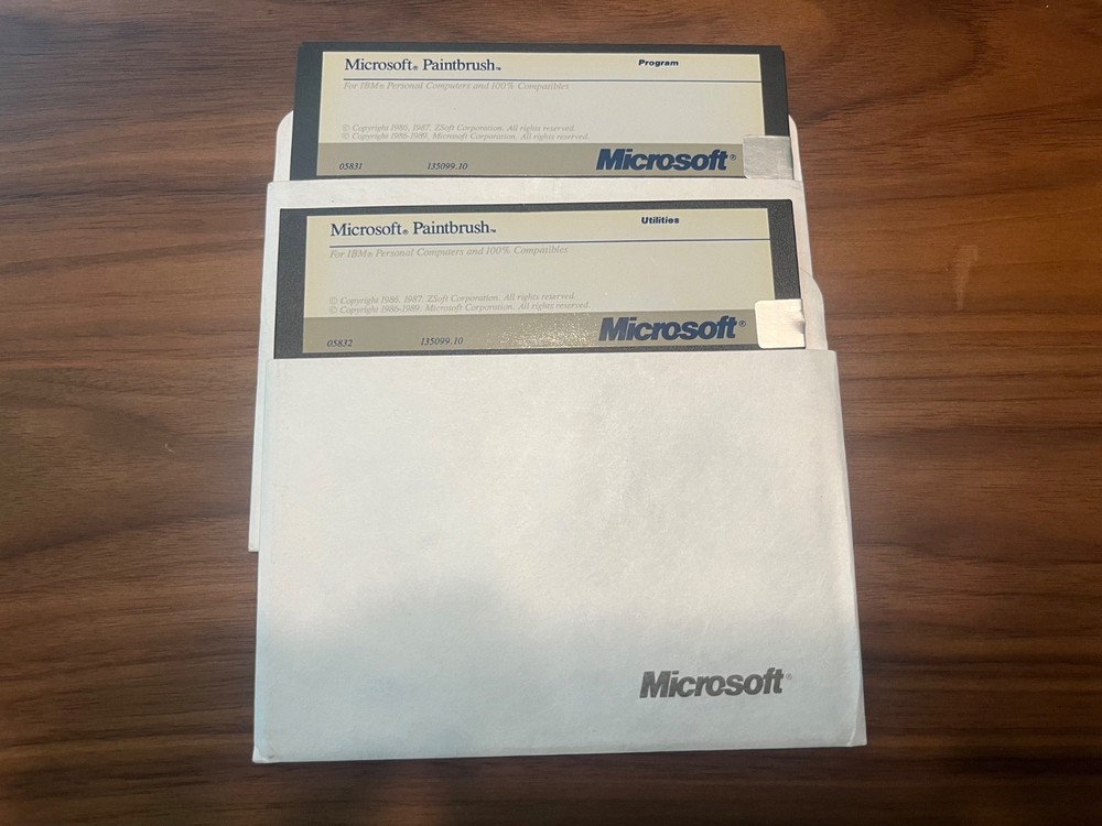Microsoft Paintbrush  5.25" Floppy Disks (UNTESTED)