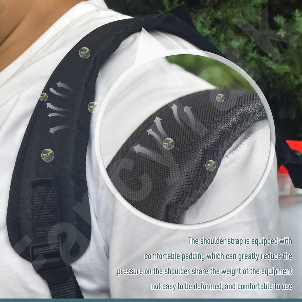 Backpack Sprayer Shoulder Straps Replacement Adjustable Padded Belt Black