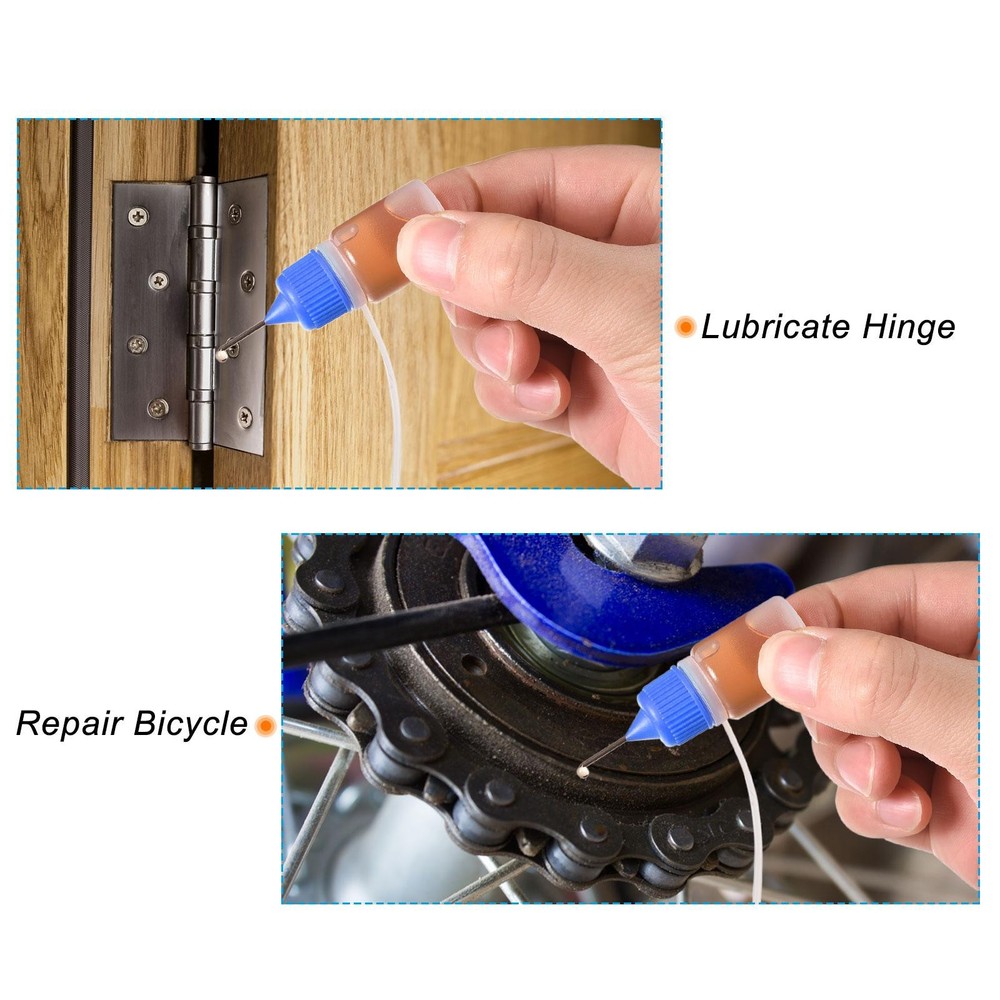 20Pcs Needle Tip Bottle Precision Plastic Applicator with Blue Cap 5ml