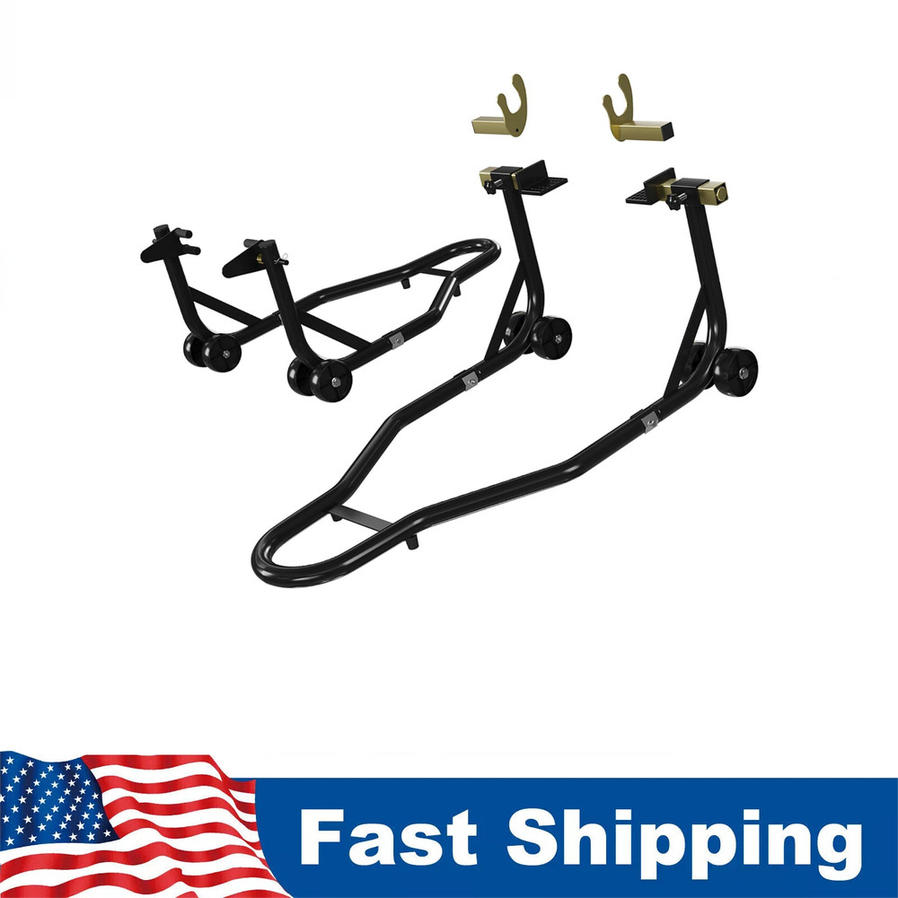 ⭐2pcs Motorcycle Front & Rear Stand Lift 900 lbs Spoolift Paddock Swingarm Arm