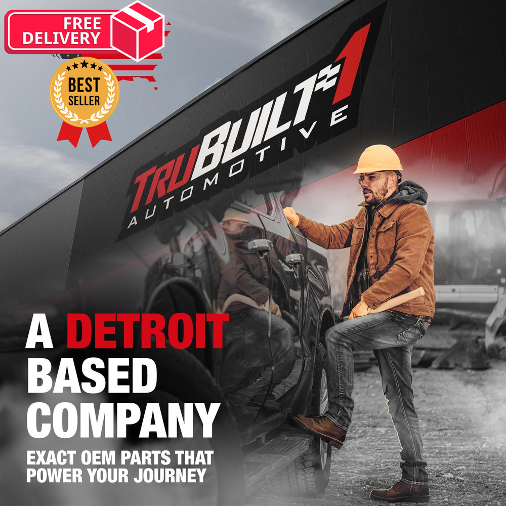 Exterior Front Driver Door Handle Replacement - Side, Black