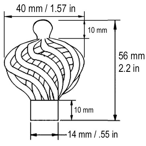 Oil Rubbed Bronze Birdcage Kitchen Cabinet Knobs Pull 1 5/8"