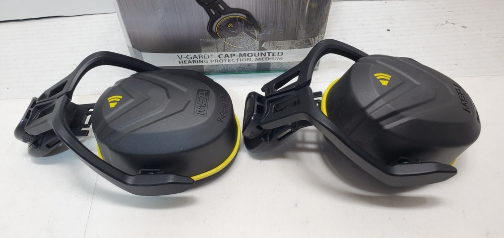 MSA V-GARD 10190357 Helmet Mounted Earmuff Cap-Mounted Hearing Protection Medium