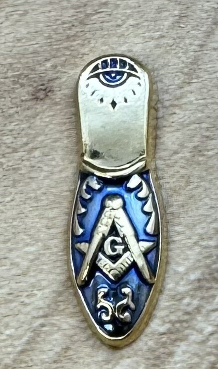 Masonic Slipper Pin For Widows, Wives and Daughters