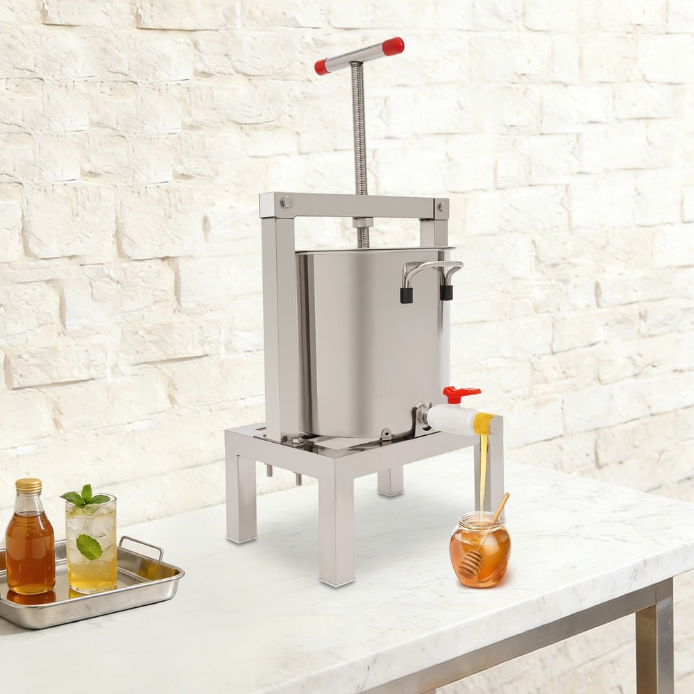 Manual Fruit Juicer Grape Wine Juice Maker Extractor 10L with Press Handle