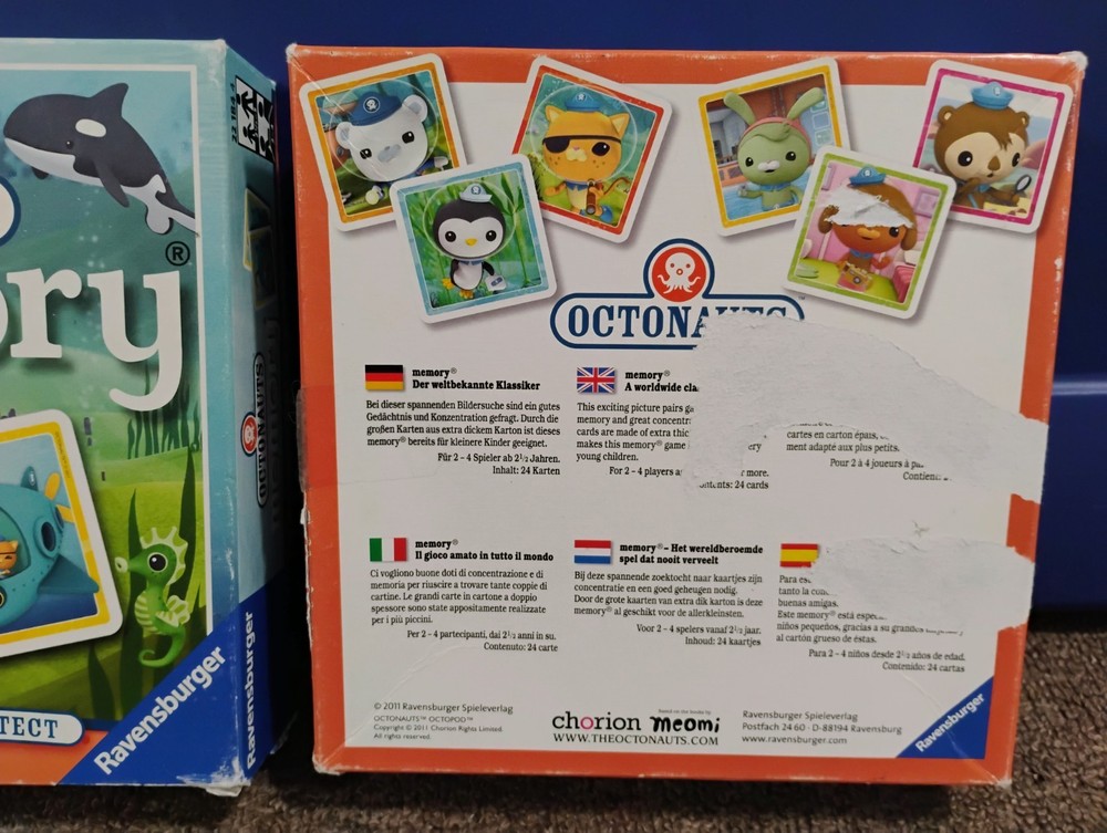 HTF Vintage Ravensburger Octonauts Show Memory Game Matching Game