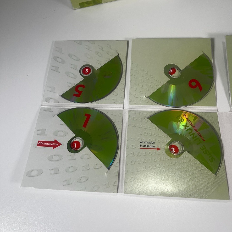 SuSE Linux 8.1 Professional Edition (CD-ROM, 2001) Big Box Vintage Software