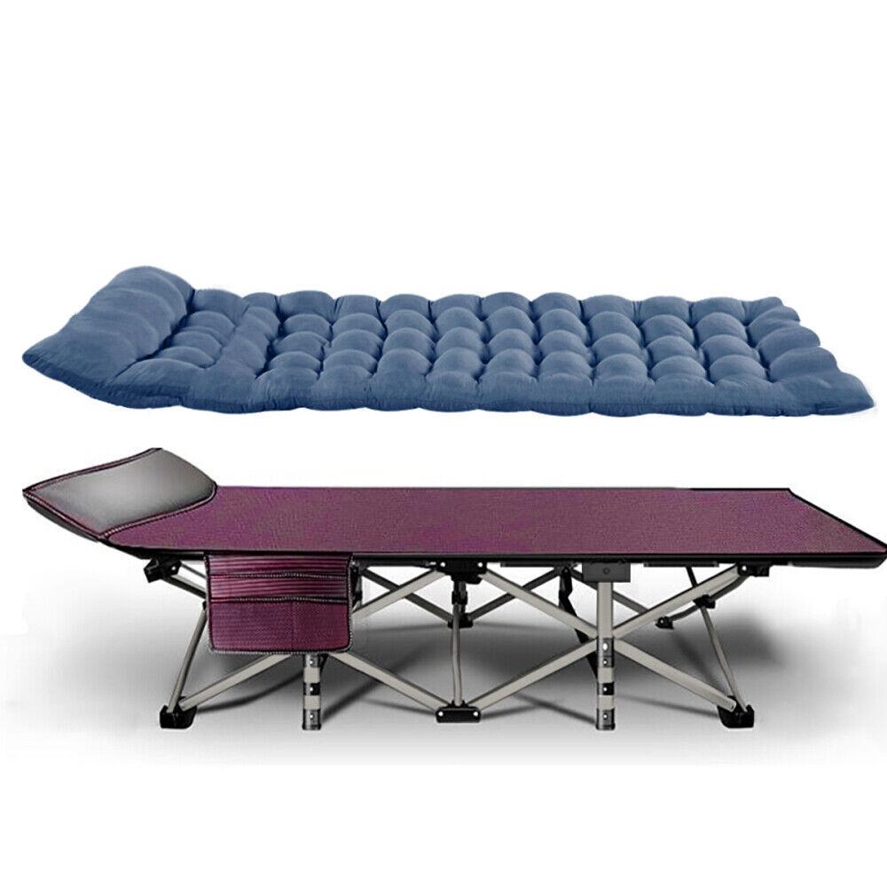 NAIZEA Folding Camping Cot Bed 1200D 2-Layer Oxford Cots for Camp Office Use