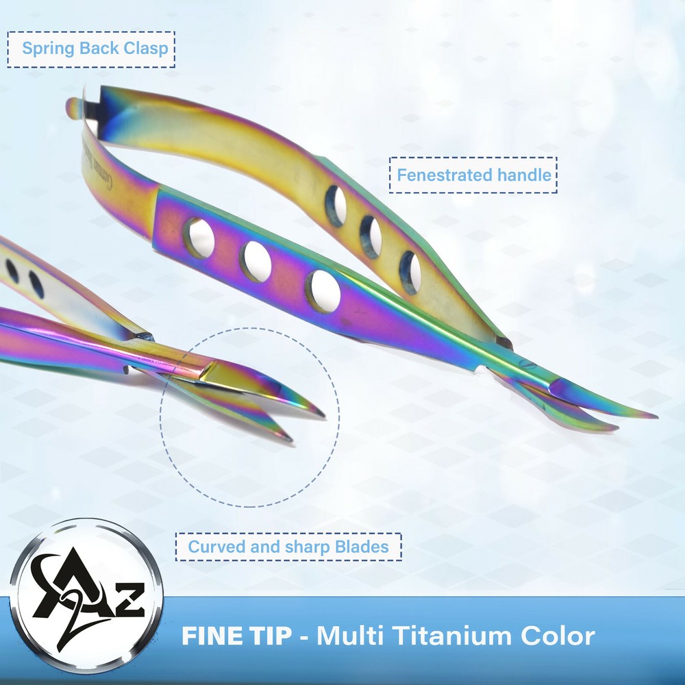 CASTROVIEJO Stitch MicroSurgical Scissors Sharp/Sharp 5.5"Curved Premium Quality