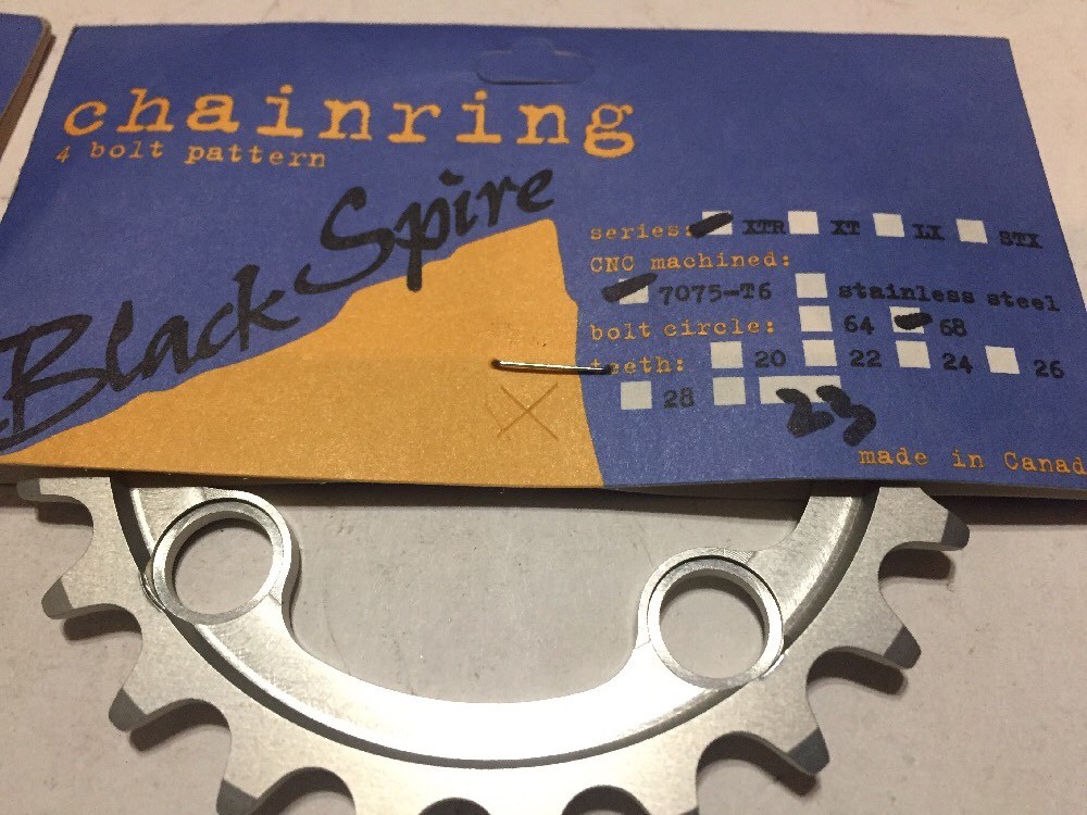 BlackSpire XTR Chainring 23T 4 Bolt 68 Bcd