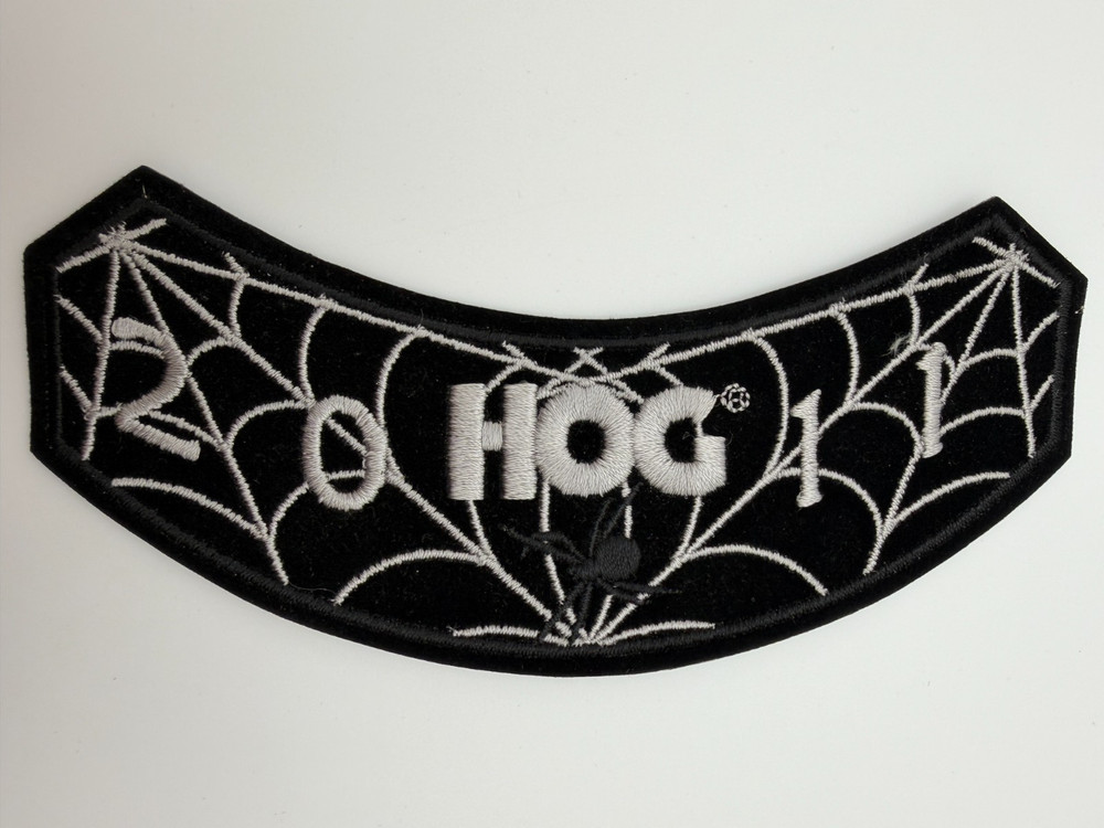 2011 Harley Davidson Owners Group Biker Patch Spider Web Member Iron On Felt