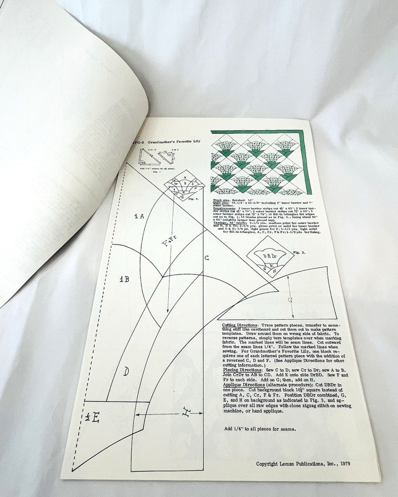 Fantasy Garden Instructions Assembling Quilt Designed Susie Ennis 1979 Patterns