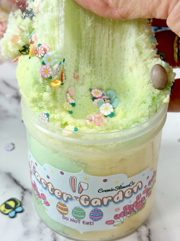 Easter Garden Cloud Slime ~ Easter Theme ~ Stretchy ~ Slime Shops ~ ASMR