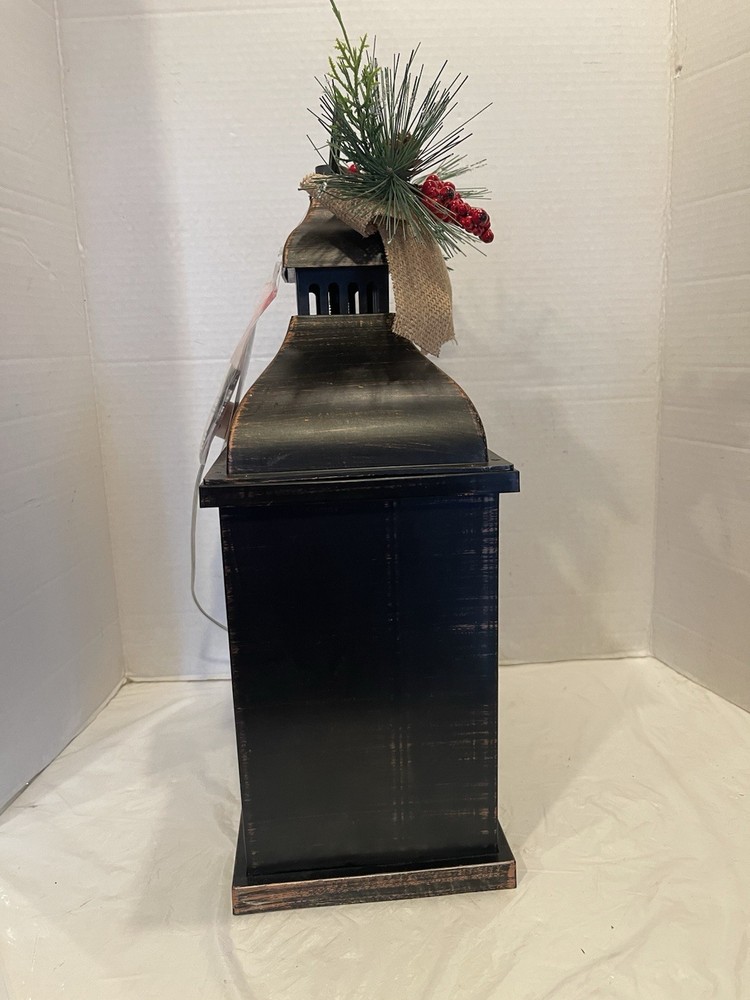 Log fire Lantern with 5 hr timer