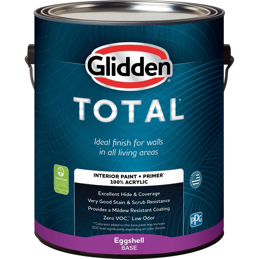 Glidden Total 1 gal. Winter Chill Gray Eggshell Interior Paint & Primer