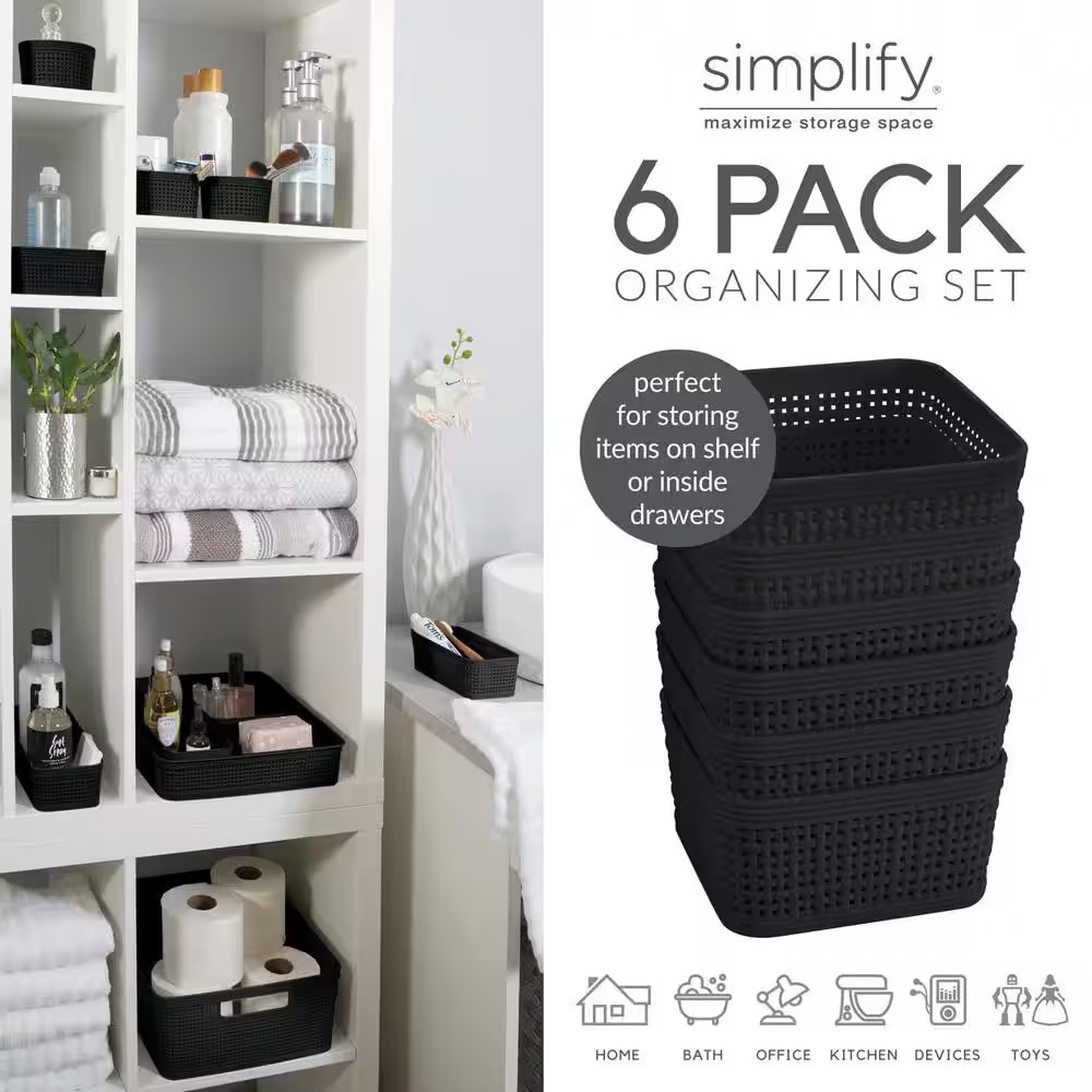 6-Pack Organizing Set in Black