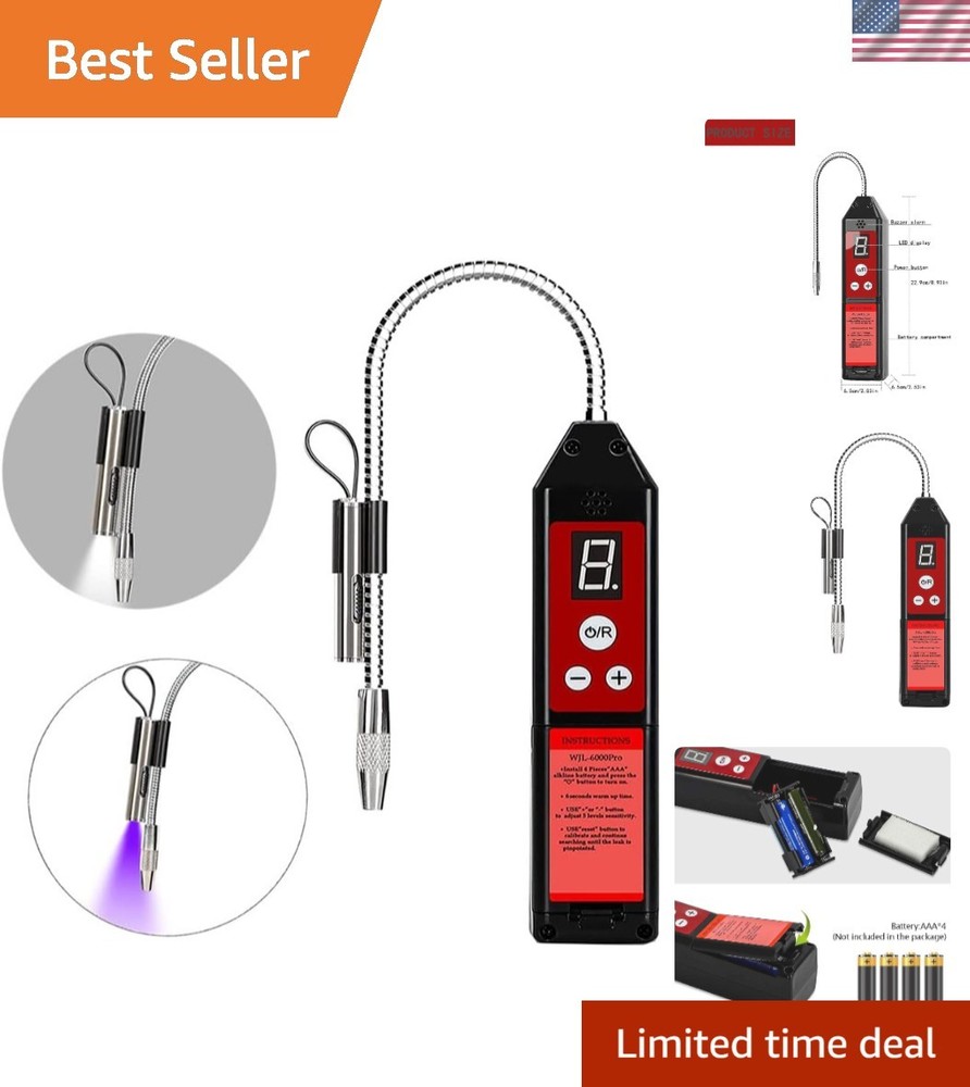 Advanced WJL-6000PRO Refrigerant Leak Detector with Fast Response & Calibration