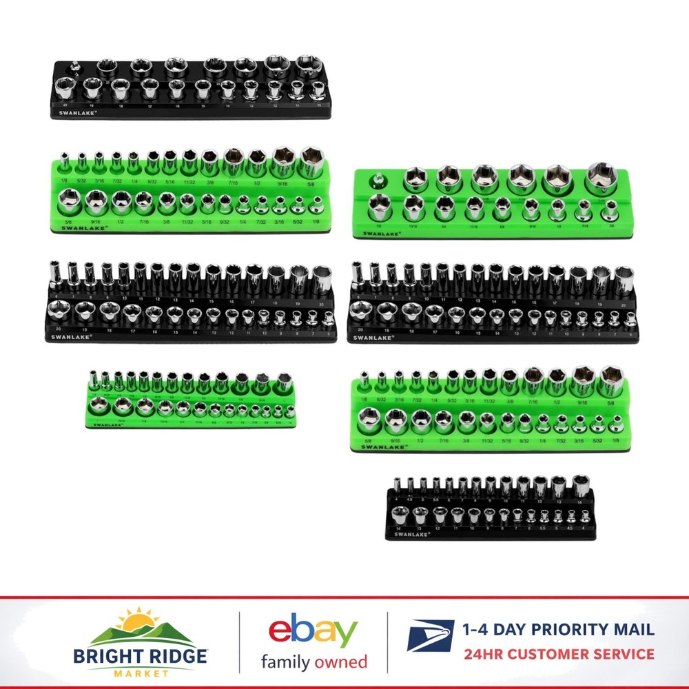 Large Capacity Socket Organizer with Clear Labels for Quick Identification