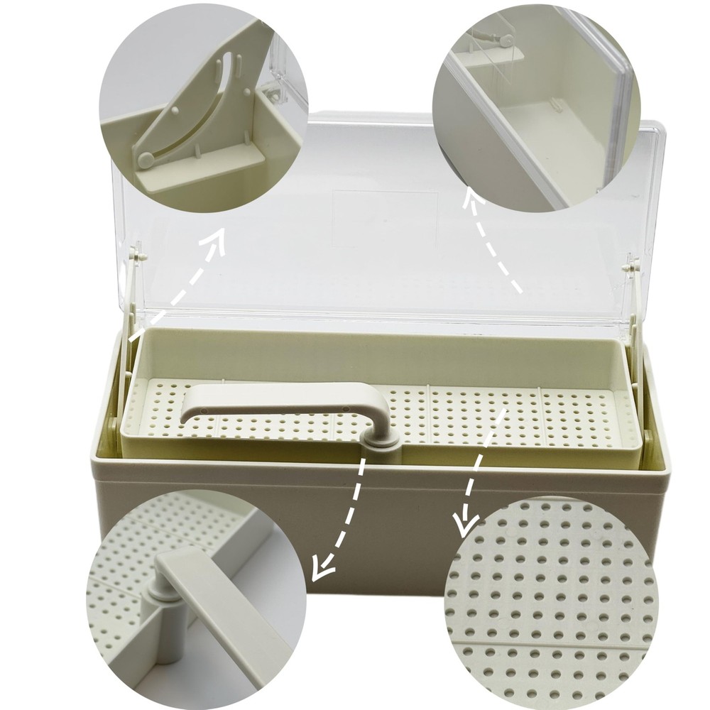 Elevating Filter Box Tool Cleaning Tray with Filter Mesh, Plastic Storage Tra...