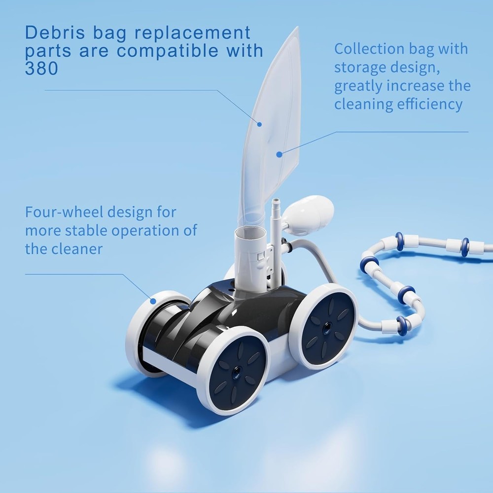 Ap2000 Pool Pressure Side Sweeper Cleaner Four-Wheel Design
