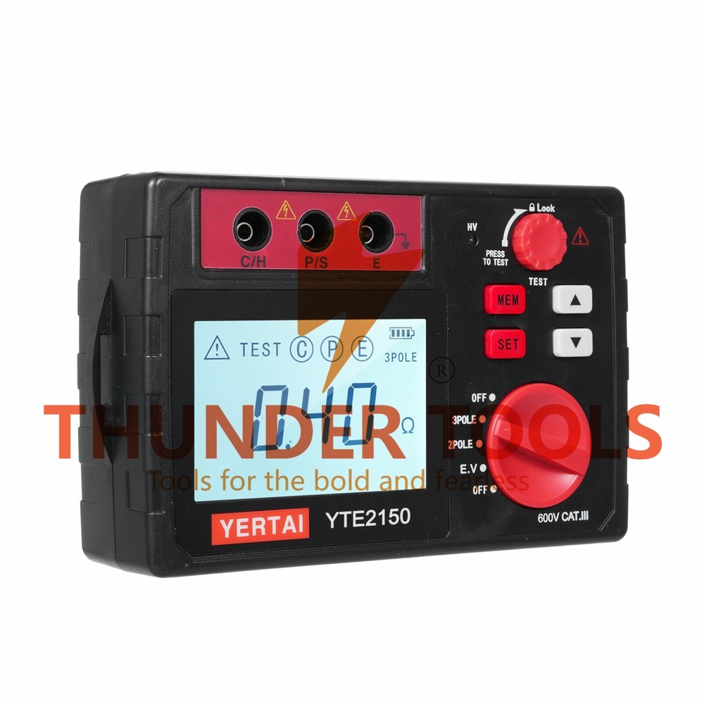 Thunder Tools YERTAI YTE2150 Digital Earth Tester 200Ω Insulation