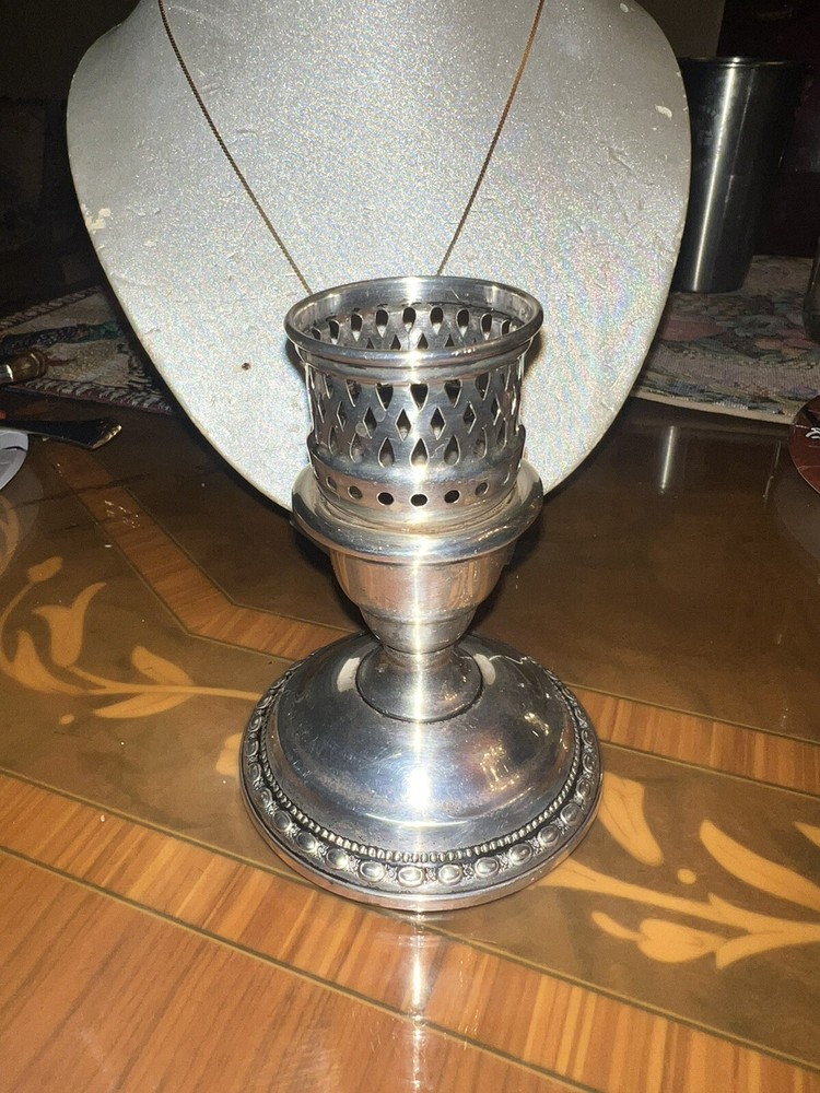 LA PIERRE Sterling Silver Candle Light Holder 278 Grams
