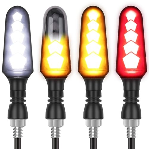4PCS Motorcycle Indicators Flowing Turn Signal Lights Corn Cob Version