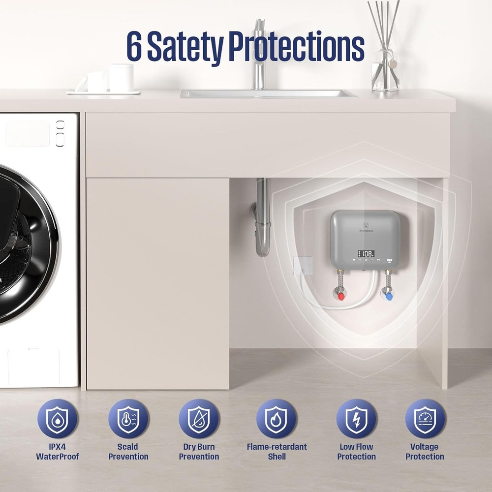 Westinghouse 3.5kW Tankless Water Heater Electric Smart with WiFi & Amazon Alexa