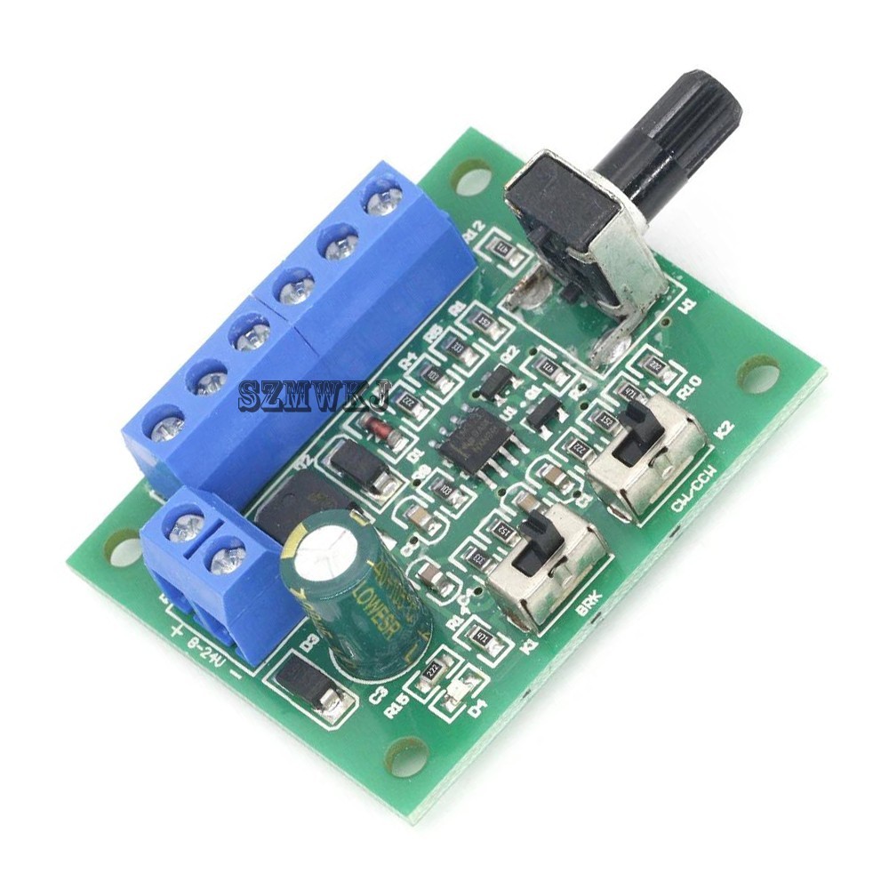 2X BLDC Brushless DC Motor Speed Controller Adjustable DC12V/24V Speed Regulator