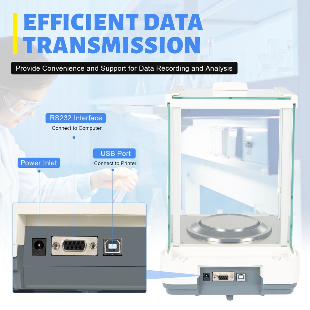 Digital Precision Scale Multiple Unit Conversions 110VAC Lab Analytical Balance