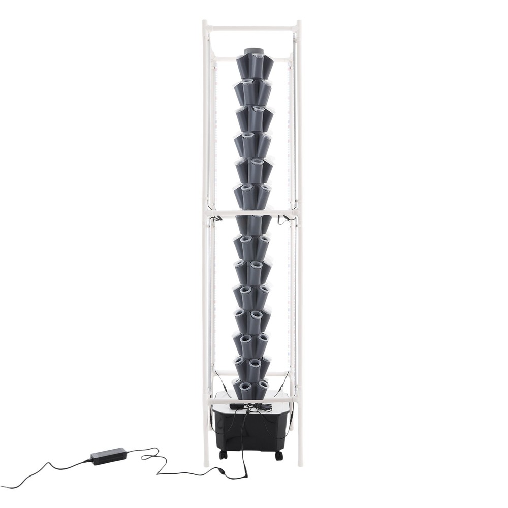 Vertical 70-Pots Hydroponics Tower w/Light Hydroponic Growing System Gardening