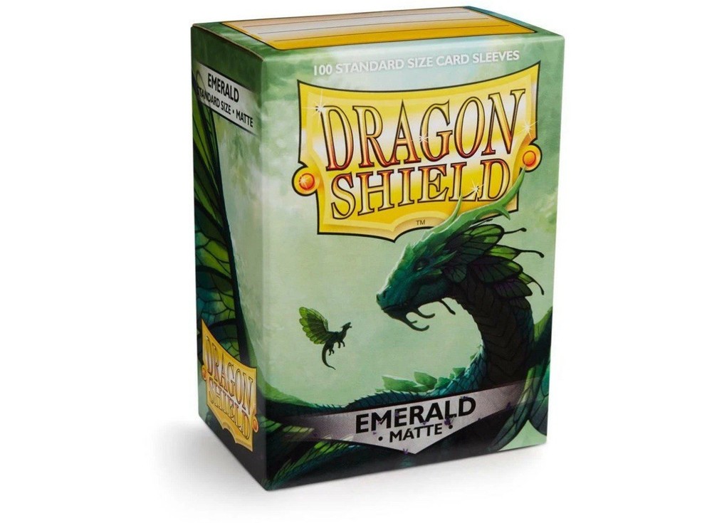 Matte Emerald 100 ct Dragon Shield Sleeves Standard Size