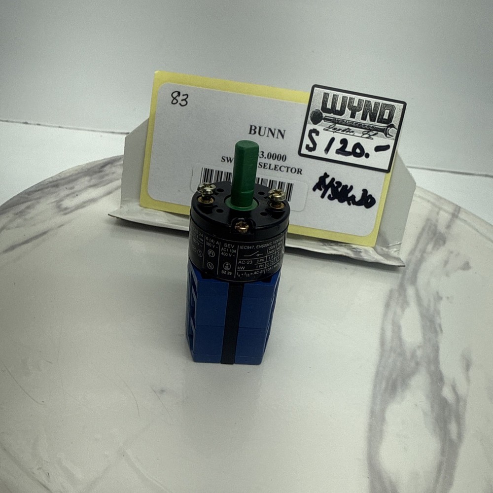 (NEW) Bunn Selector Switch Part# 05933.0000