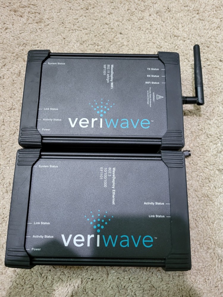 VeriWave WaveDeploy Ethernet Lot of Two - Models EF1101 & WF1101 - Untested