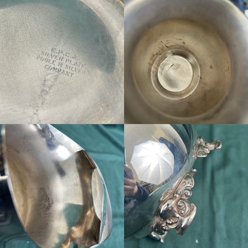 Vintage Silver Plate Ornate Water Pitcher