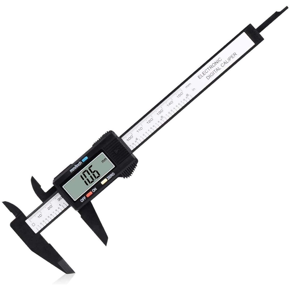 Versatile Electronic Micrometer Caliper - 0-6” Range, Auto-Off, LCD Screen