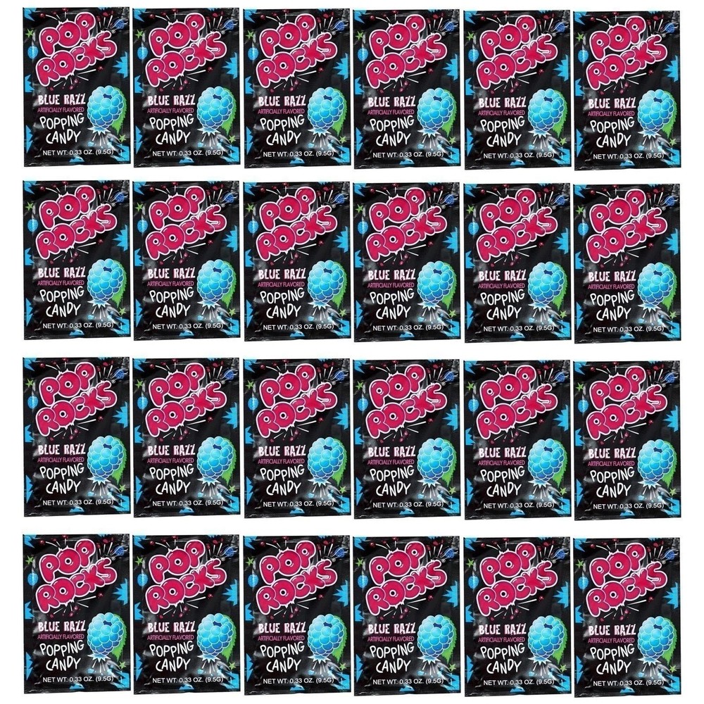 Pop Rocks Blue Razz Popping Candy, 24 Pack