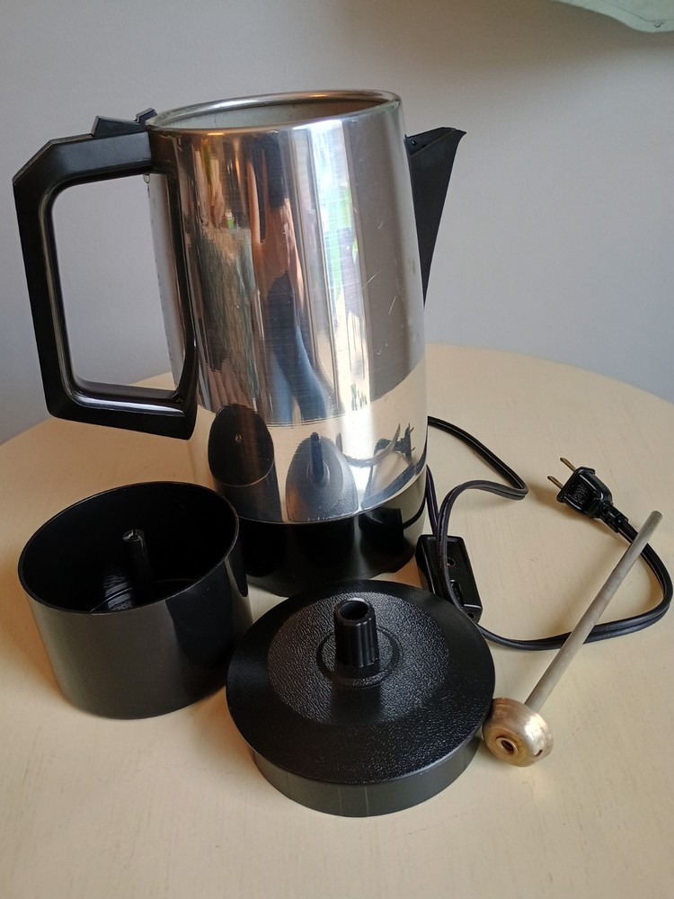 WEST BEND Automatic 9 Cup Coffee Maker Percolator Vintage Tested WORKS -