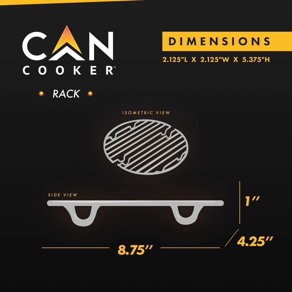Inc Can Cooker Rack, Round, Silver